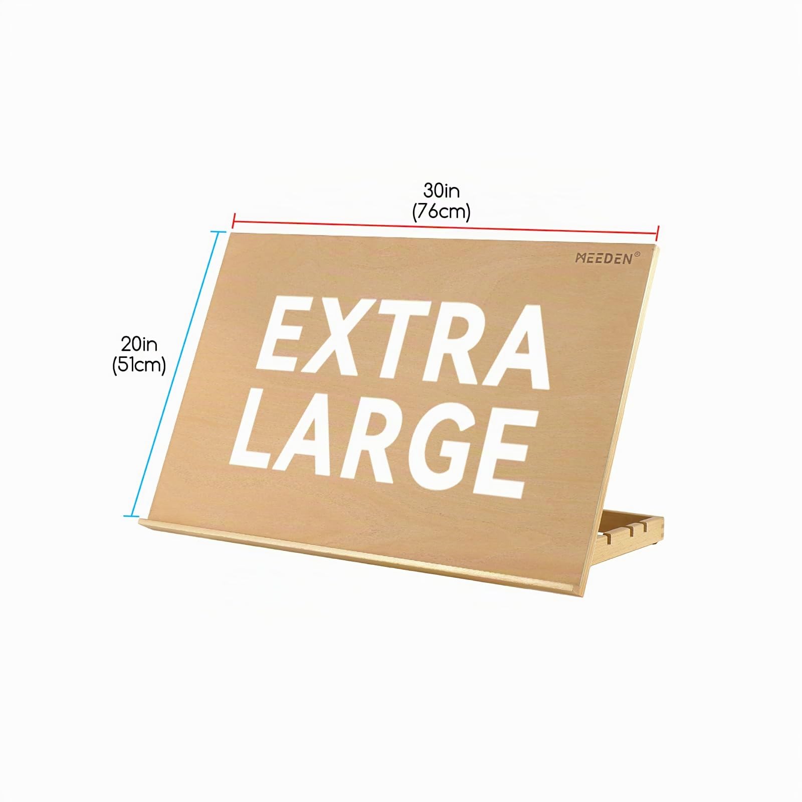 MEEDEN Extra große Schreibtischstaffelei: 50,8 x 76,2 cm, tragbar, Buchenholz, Standstaffelei – 5 Positionen verstellbare Desktop-Zeichenstaffelei