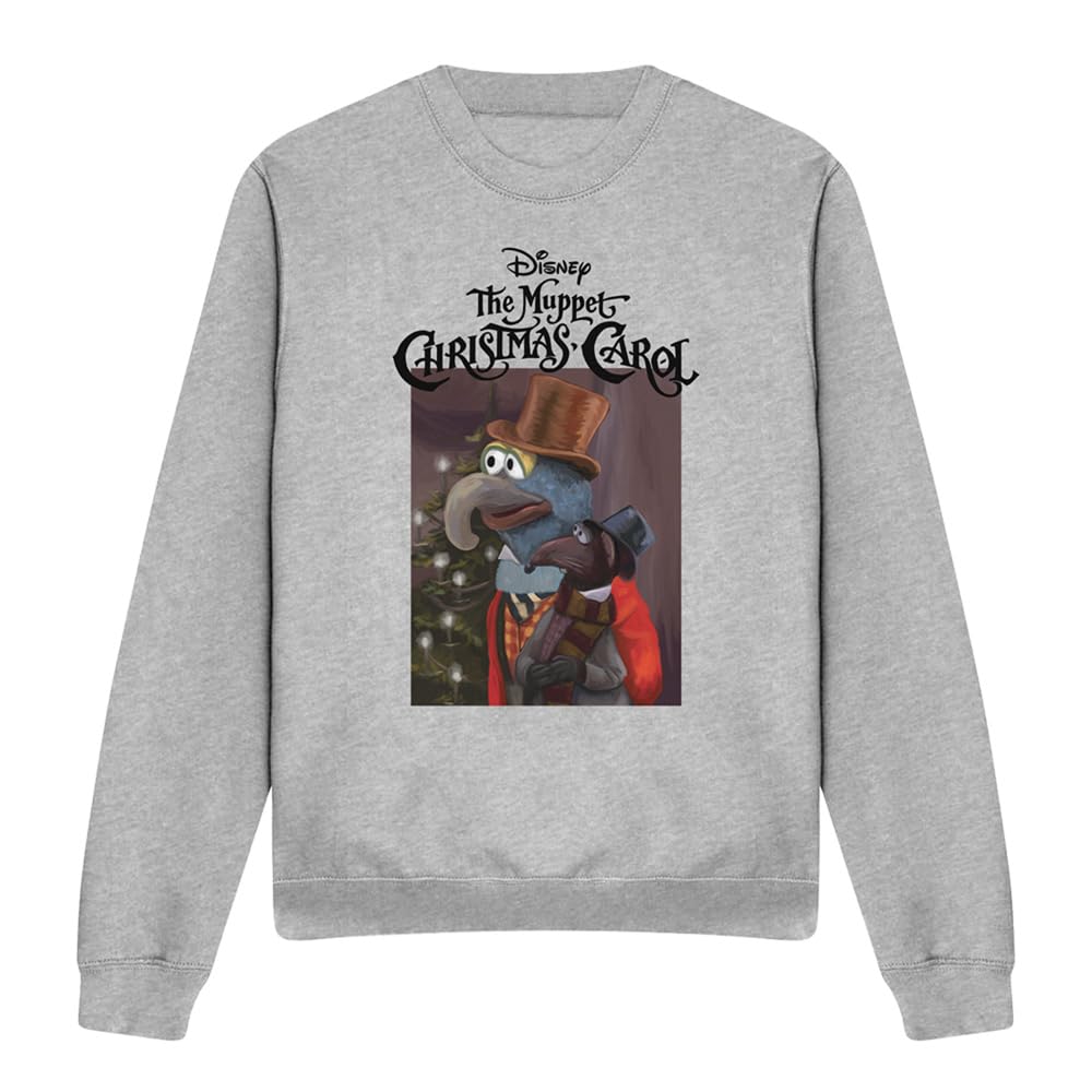 Muppets Disney The Christmas Carol Gonzo Rizzo Unisex Sweatshirt, Athletic Heather, Medium