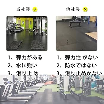 Amazon.co.jp: 【新登場】ジムマット ゴムマット トレーニング