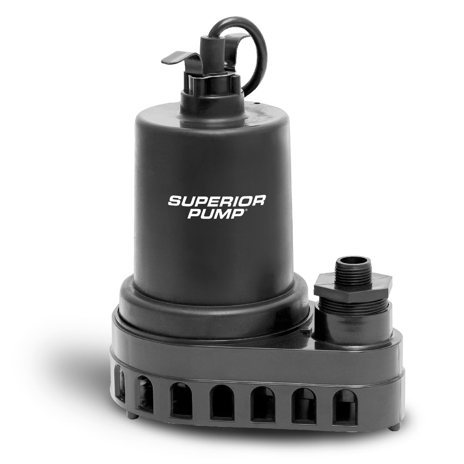 Superior Pump 91570 3300GPH Thermoplastic Submersible Utility Pump with 10-Foot Cord, 1/2 HP