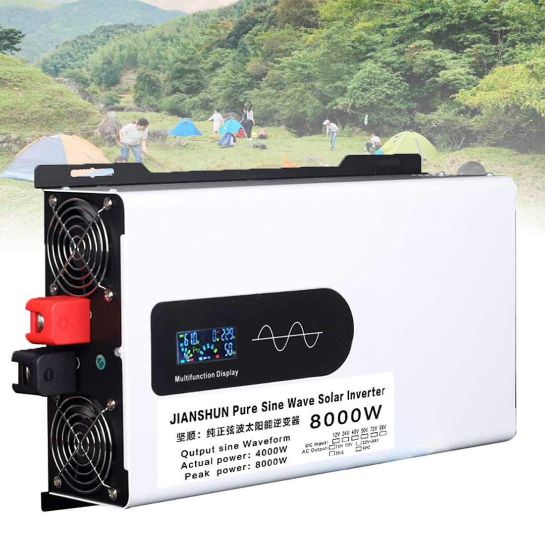 Falownik Czysta Fala Sinusoidalna, 5000W 6000W 8000W 9000W 12000W Konwerter Napięcia Dc 12v 24v 48v 60v 72v 96v Do Ac 220v 230v Przetwornica Napięcia Falownik Sinusoidalny,8000W-48V
