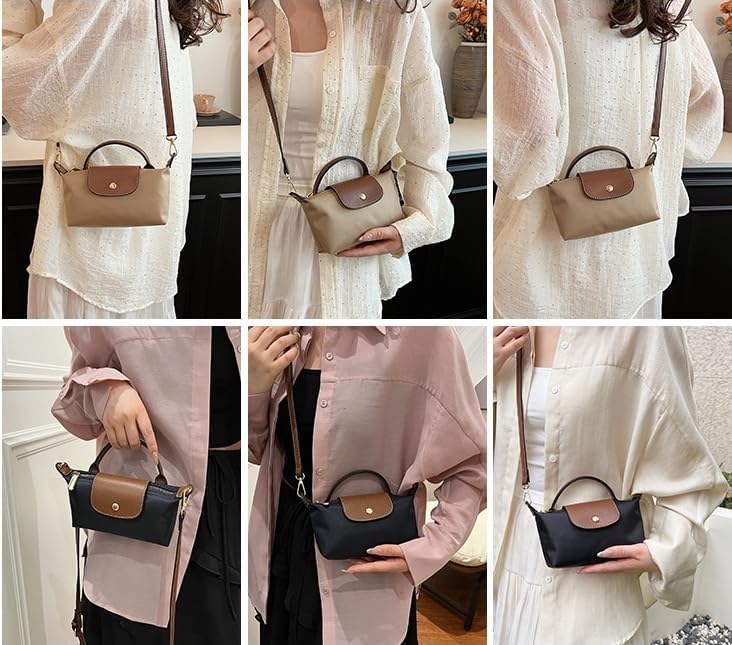 Mini Nylon Crossbody Bag for Women, Small Handbag with Top Handle and Adjustable Shoulder Strap, Zipper Closure Casual Purse - Image 7