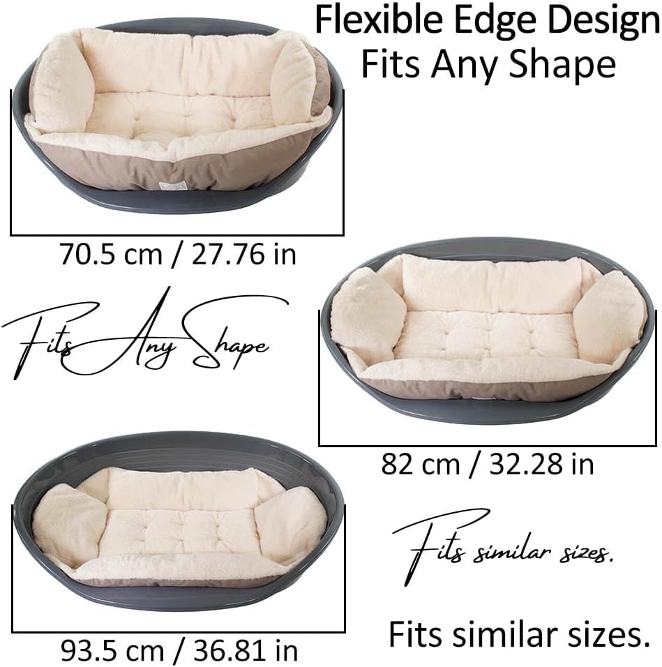 Helen's Pet Bed Plush Winter Dog Crate Pad, Medium (Label: L JP Size) - Soft Washable Crate Bed Cushion for Wire & Plastic Dog Crates, Carriers & Kennels, Multi-Fit