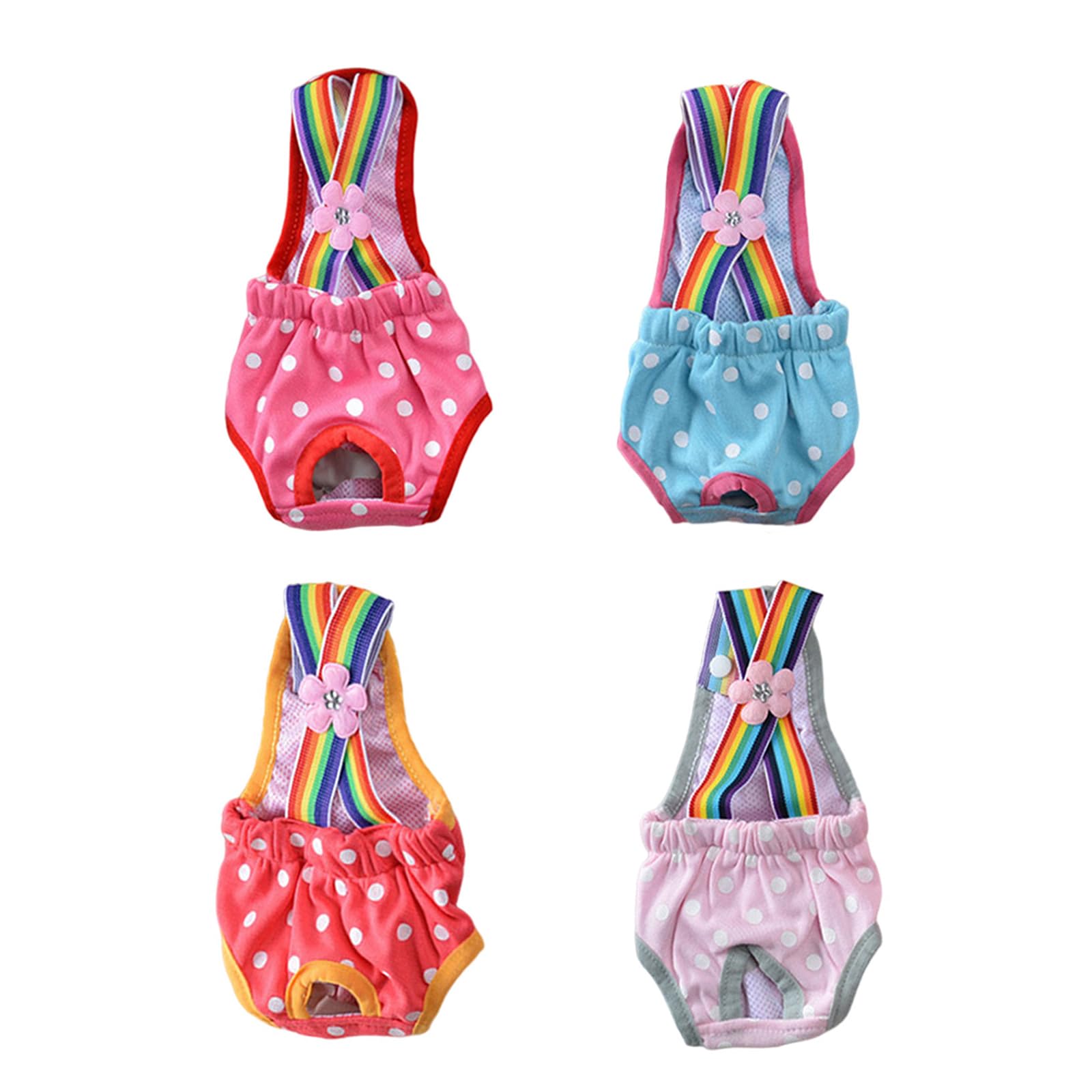LOXGO Dog Diaper Sanitary Panties Girl Dog Underwears Jumpsuits for Girl Dog Female Dogs Pet Suspenders Diaper Shorts Reusable Dog Nappies