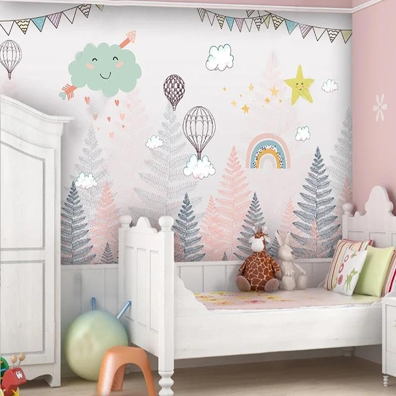 Papier peint mural 3D dessins animés pour habiller un mur de fond