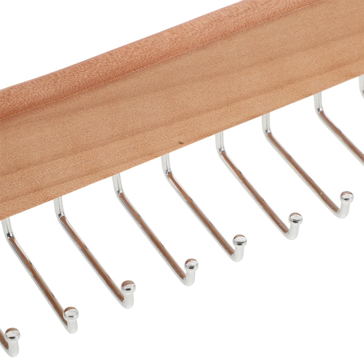 Porta Cravatte da Armadio 2 Pezzi in Legno e Ferro 20 Ganci | Design Salvaspazio, Installazione Semplice, Finitura Kaki, per Ingresso e Camera da Letto