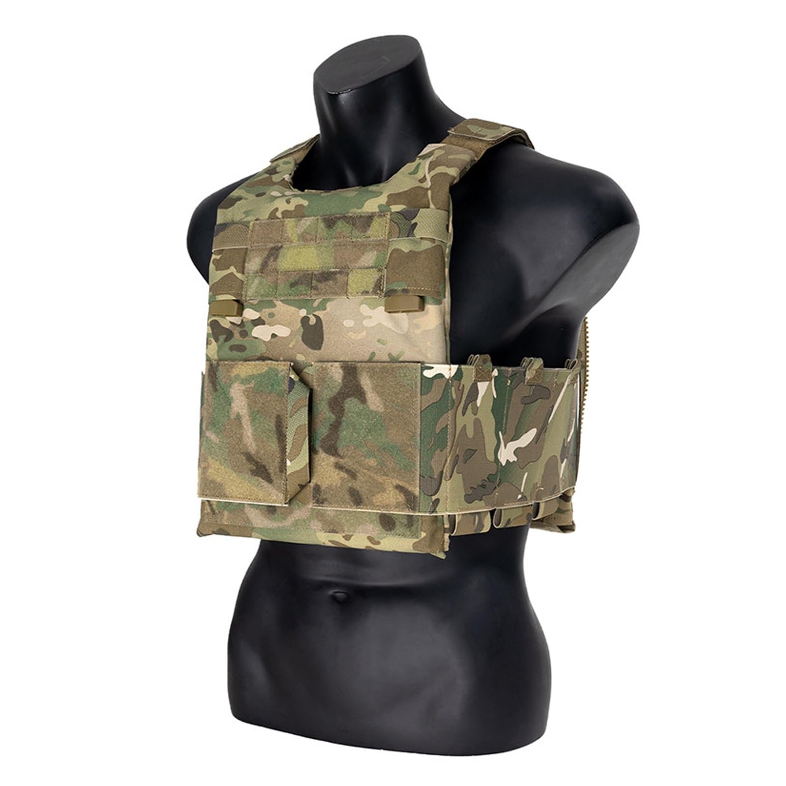 Cintura Laterale Tattica Sgancio Rapido, Fascia Elastica con Sistema MOLLE | Compatibile con caricatori calibro 5,56, design a cintura ventrale, nylon 500D, fissaggio con velcro, per LV119