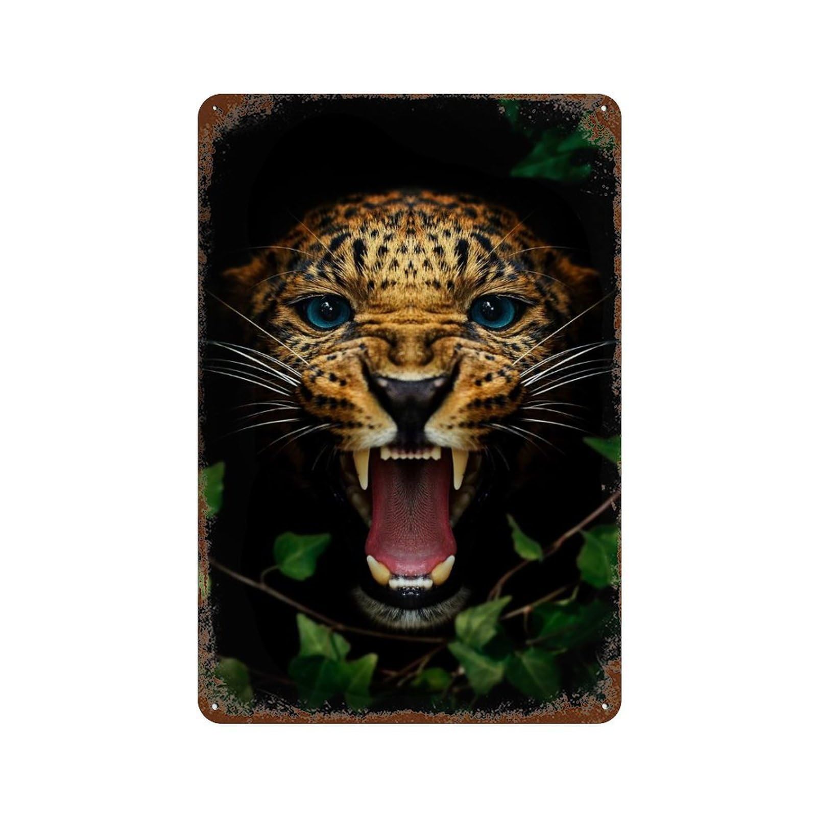 The Beast of The Nature 11.8"x7.9" Vintage Rust Metal Sign, Novelty Wall Decor for Living Room, Hallway And Home Decor