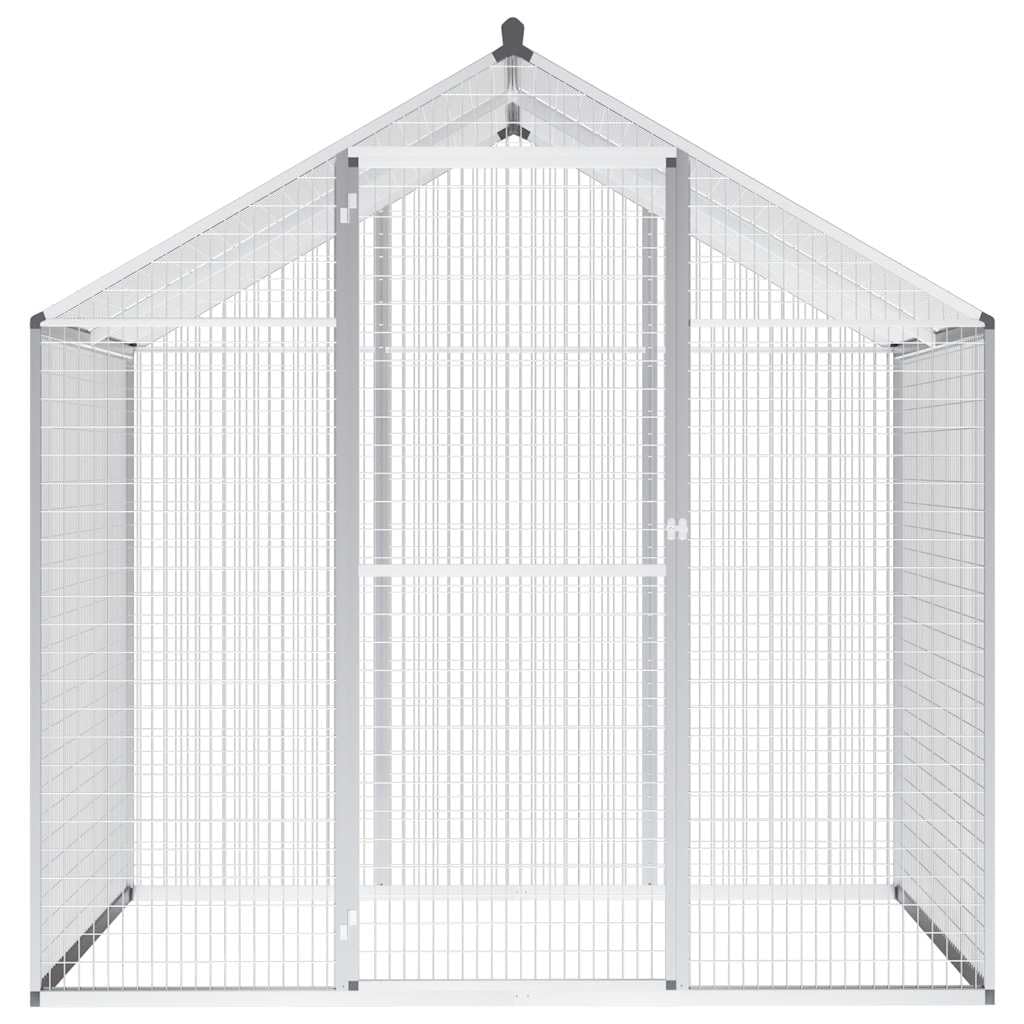 Woliera zewnętrzna, aluminiowa, 178 x 122 x 194 cm, z drzwiami do dużych obciążeń dla ptaków, aluminiowa kratka druciana zapewnia bezpieczeństwo i świeże powietrze, wytrzymała konstrukcja do zabawy i