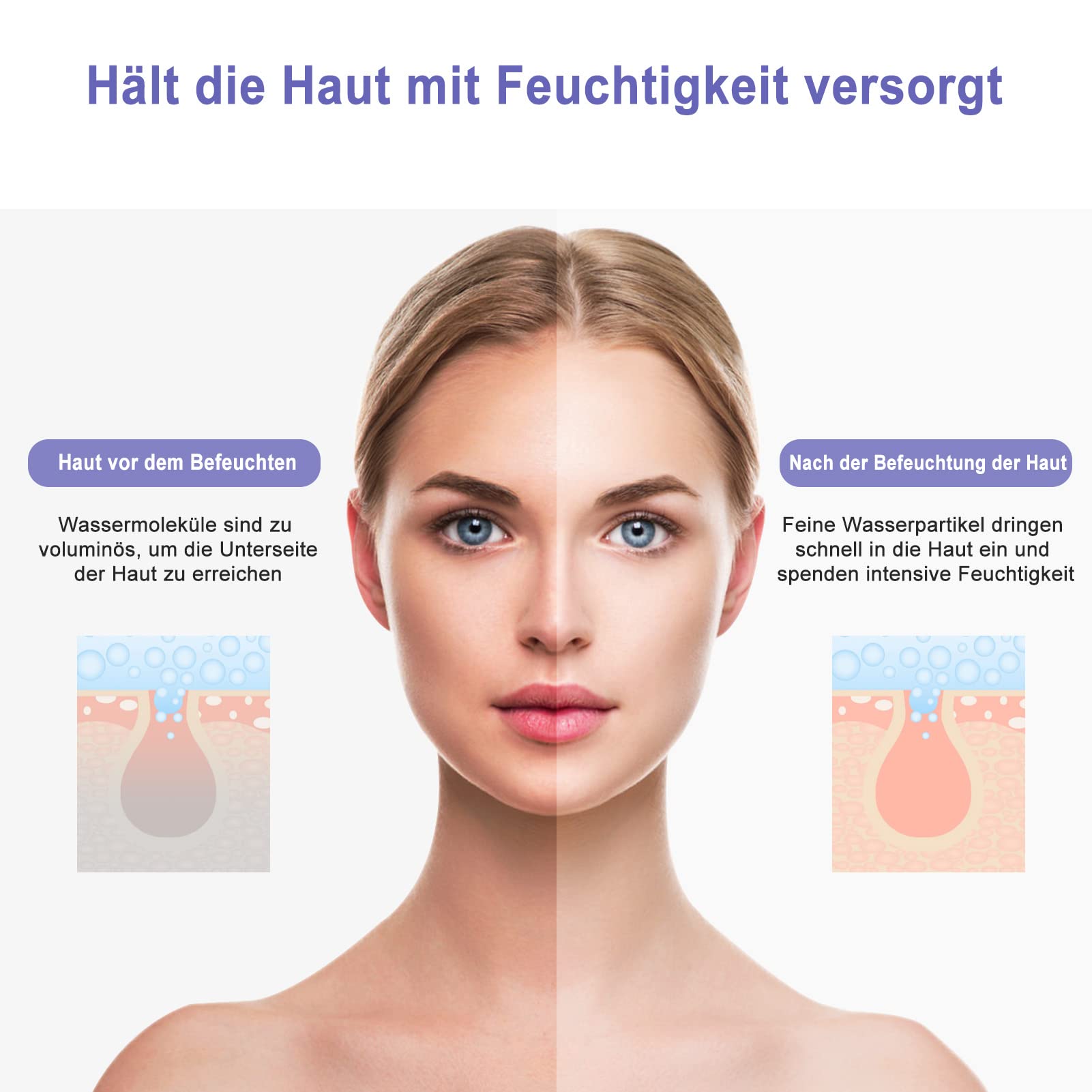 Trintion 2 in 1 Ozon-Gesichtsdampfer Gesichtssauna Verdampfer Ozone Bedampfer Dampfgerät für Salon und Zuhause