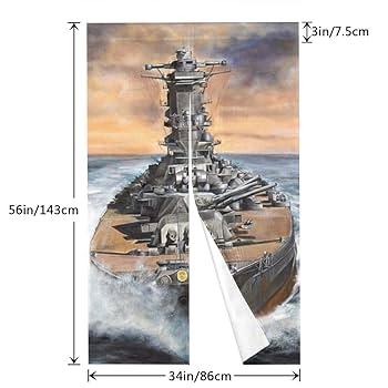 Amazon｜大和型戰艦 のれん 目隠し 遮光 間仕切り かわいい