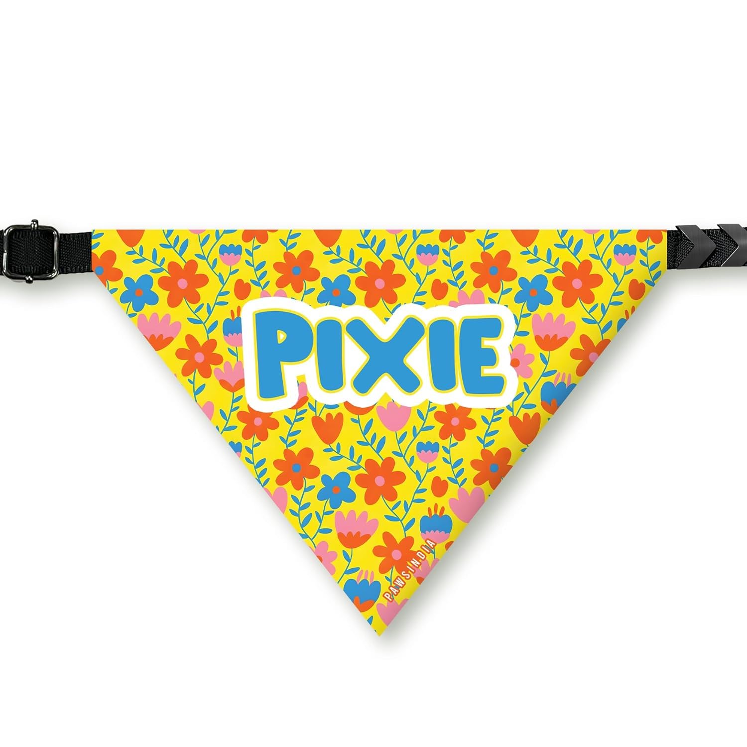 PawsIndia Dog Bandana with Collar Small Medium Large Dogs & Cats 100% Adjustable with Buckle Stretchable Fabric Flower-3 (B0CSW5W476) Amazon Price History, Amazon Price Tracker