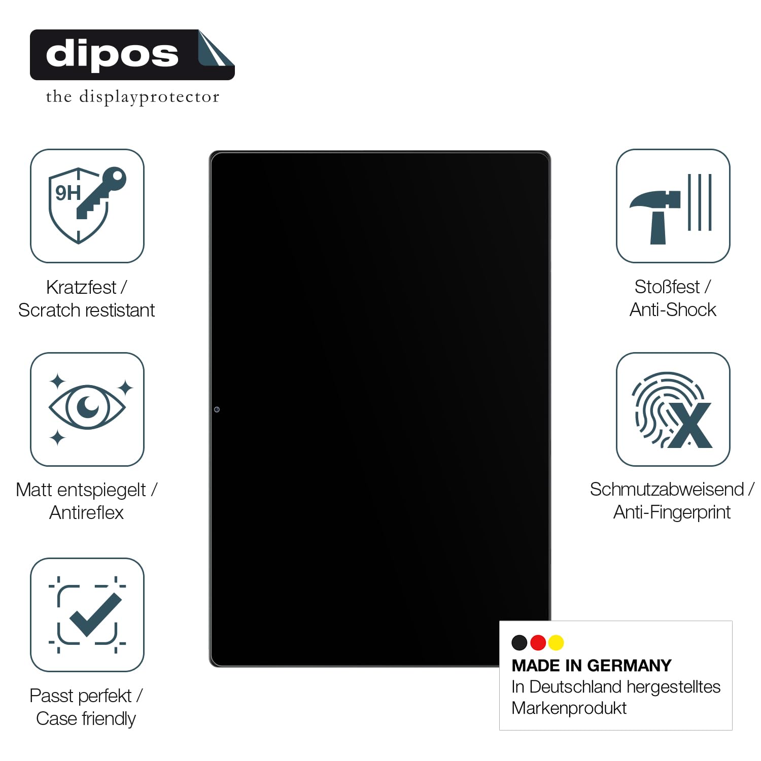 dipos 2x Pellicola Protettiva 9H opaca per FORUSER U310-EEA 14 Zoll | Antiriflesso, non si rompe e non si scheggia, non è vero vetro, Anti-Shock, antigraffio, senza bolle, autoadesiva