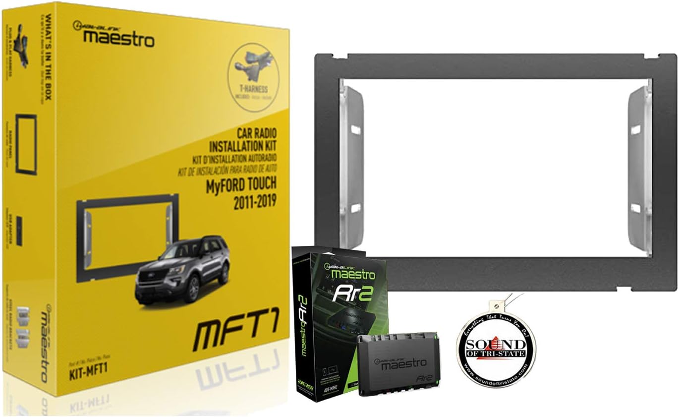 ADS Maestro KIT-MFT1 Dash Kit and T Harness for Select 2011-up Ford Vehicles + ADS-MRR2 Interface Module with Sound of Tri-State Car Freshener Bundle