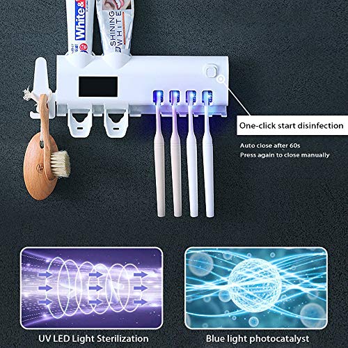 QYWJ Porta spazzolino, sterilizzatore UV per