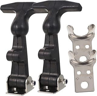 FOYTOKI 2pcs Rubber Buckle T Handle Draw Latch Rubber Car Wheel Lock Hasp for Tool Box T-Handle Draw Latches T-Handle Hood Catch Buckle Zipper Hardware Steering Wheel Lock Black