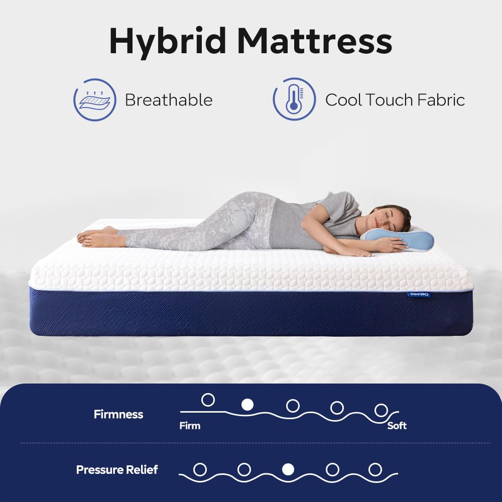 TRIPUB 6 Inch Gel Memory Foam Mattress for Back Pain,Full Mattress, in a Box,Gel-Infusion for Cooler Sleep,Full Size Bed,75