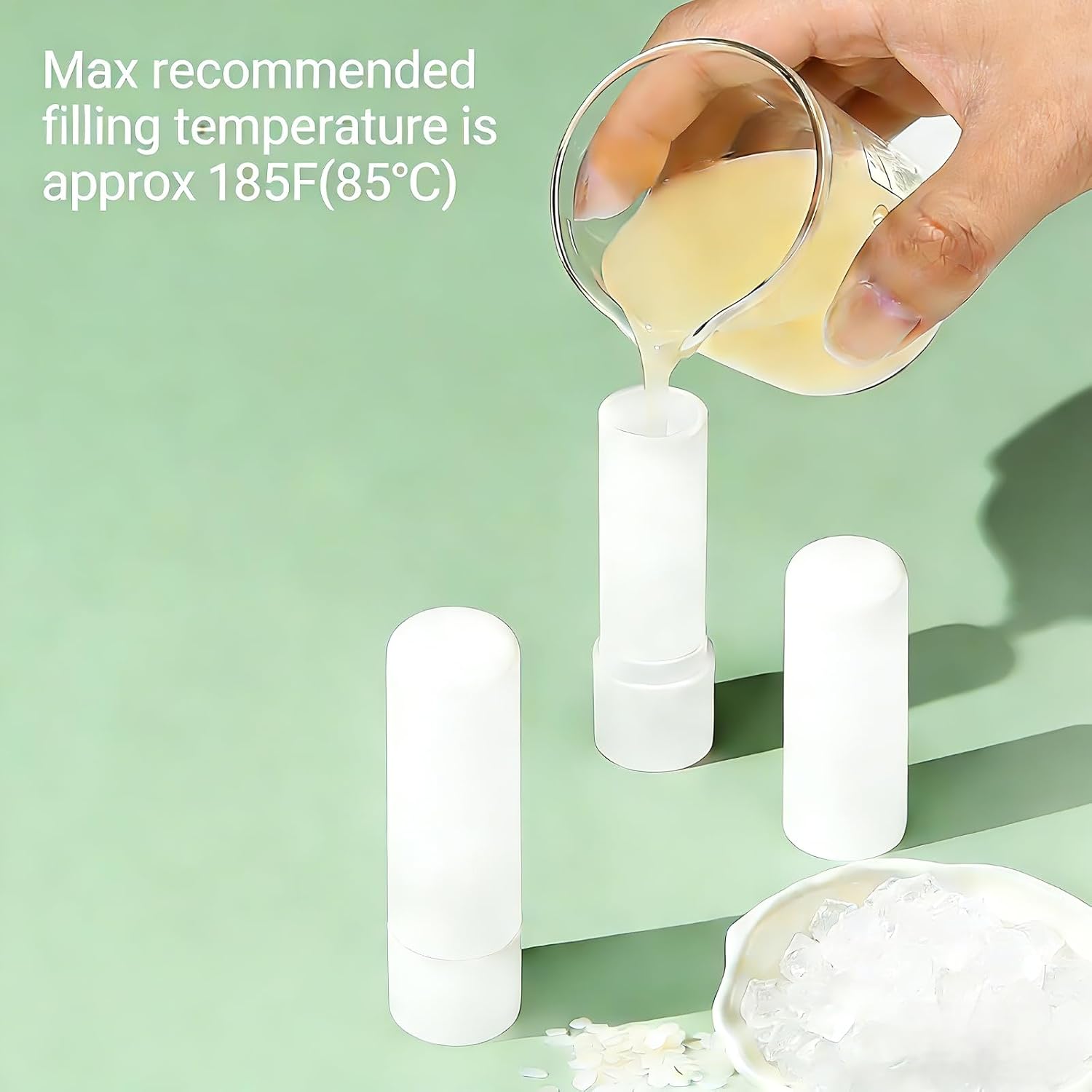 30-Pack Empty Lip Balm Tubes, 4.5 ml(0.15 oz), Twist-Up Refillable Lipstick Containers with Tight Snap Caps, BPA-Free DIY Lip Balm Making (Green) image 5