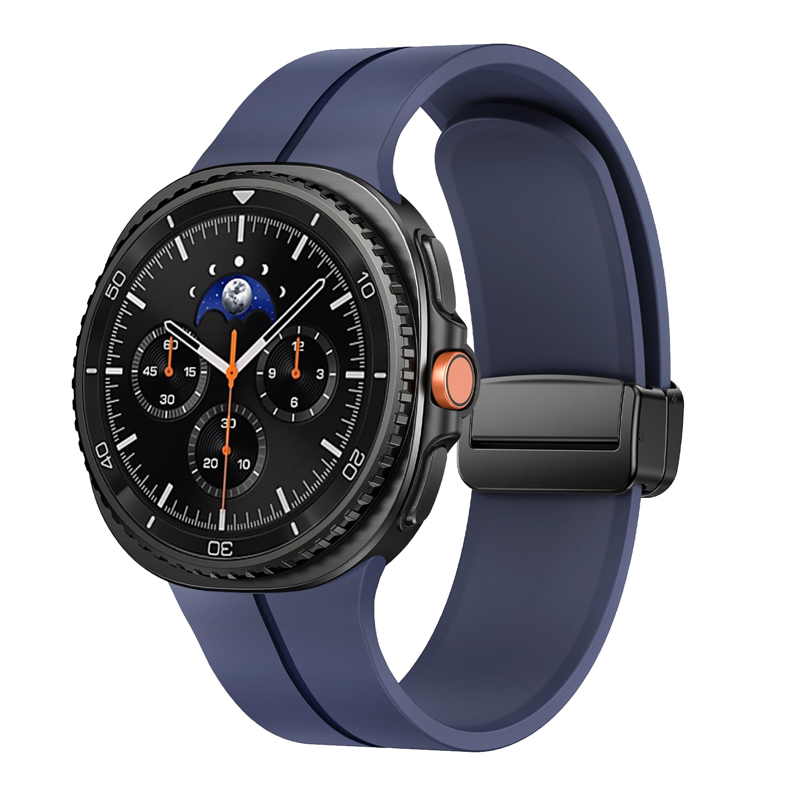 Pelsblanc Magnetic Sport Bands Compatible with Samsung Galaxy Watch 8 Band 40mm 44mm/Galaxy Watch 8 Classic 46mm 2025, No Gap Soft Silicone Strap for