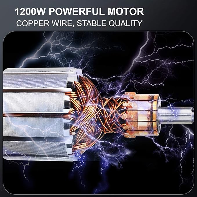 KATSU Pulidora Eléctrica de Coche 1200W 150mm 180mm con Almohadilla de Lana, 6 Velocidades Variables Máquina de Encerado de Amortiguador de Coche Eléctrico, Detalles de Coche 100317E