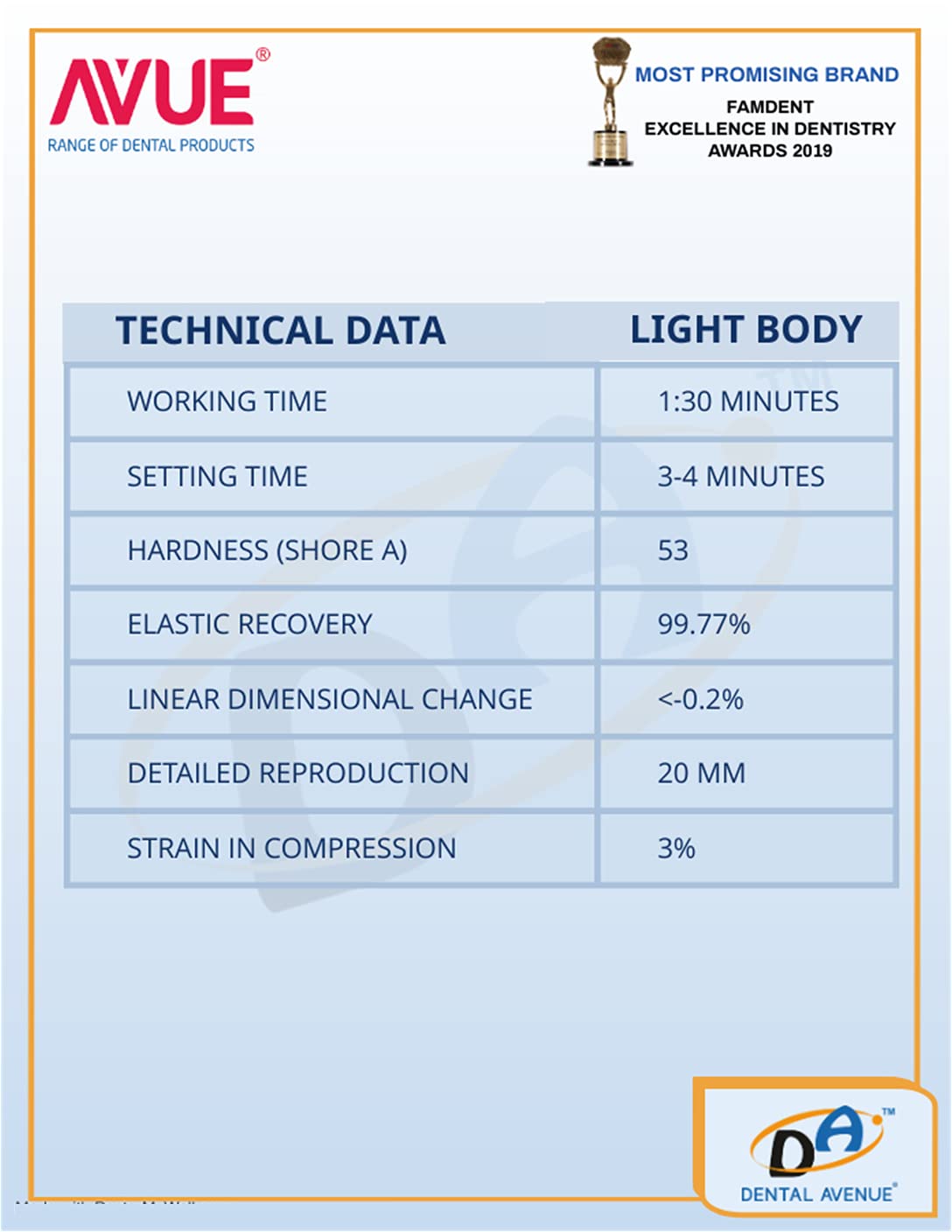 Avue Gum Light Body A-Silicone Impression Material 2
