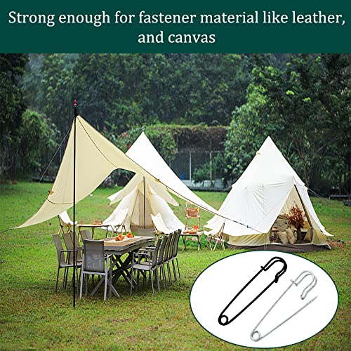 30Pcs Large Safety Pins, 4" And 3" Heavy Duty Safety Pins Assorted, Big Safety Pins For Clothes, Stainless Steel Spring Lock Pins Blanket Pins For Crafts, Extra Large Safety Pins For Skirts, Kilts #TOP6