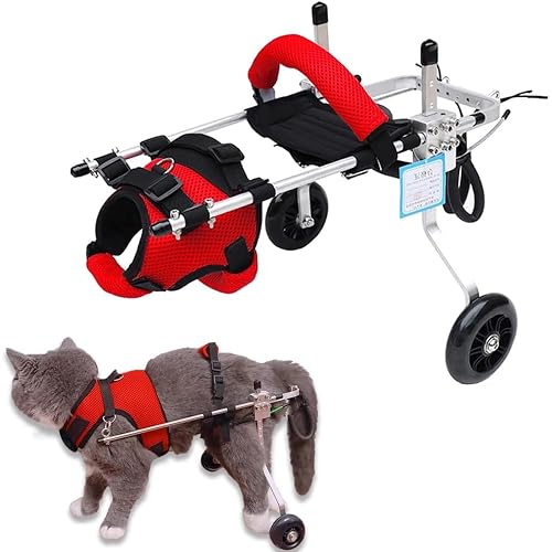 RUYICZB Silla De Ruedas para Gatos para Patas Traseras, Silla De Ruedas Ajustable para Mascotas