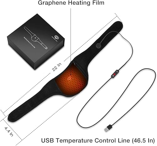 Vista 12 de Almohadilla térmica inalámbrica para el cuello, envoltura térmica para aliviar el dolor de cuello, almohadilla térmica eléctrica con película