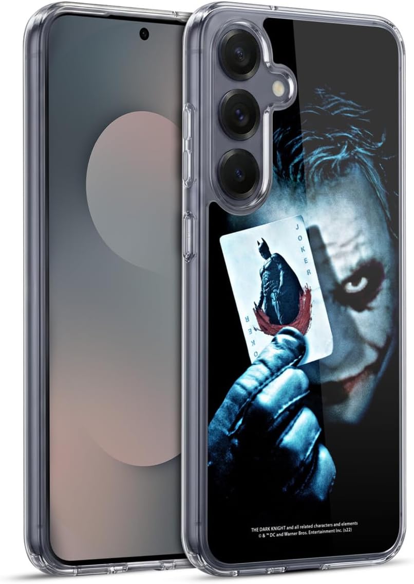 Head Case Designs Officially Licensed The Dark Knight Joker Card Key Art Gel Case [Military Grade Protection] Compatible with Samsung Galaxy S25+ and Compatible with MagSafe