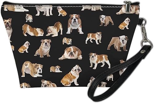 Miniatura 2 de Howilath Novedad Impreso Elegante Bolso Cosmético De Las Mujeres, Perros Animales Perezoso Diseño Floral Niña Trapezoide Cosméticos Bolsa De