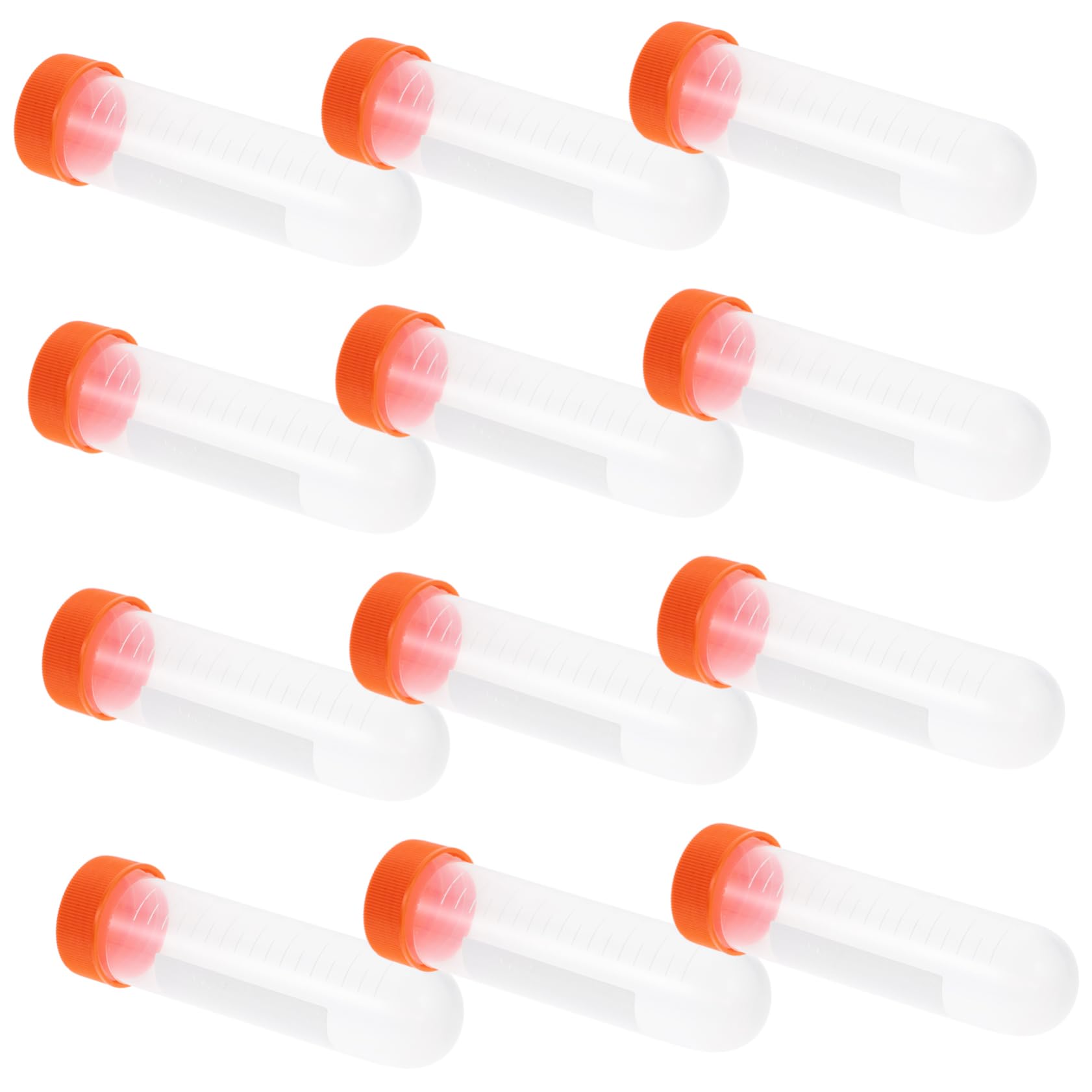 Amosfun 100piezas Tubos De Centrífuga Rosca Para Experimentos Científicos Tipo Probeta Con Tapon Material De Laboratorio