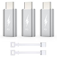 Vista 13 de TechMatte Paquete de 4 adaptadores Lightning a USB-C, carga rápida PD compatible con iPhone 16, iPhone 15 Series y más dispositivos tipo C