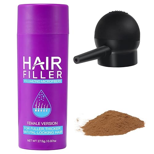 Fibras de construcción del cabello, fibras capilares para adelgazar el cabello con aerosol, engrosador de cabello, indetectable y natural, oculta