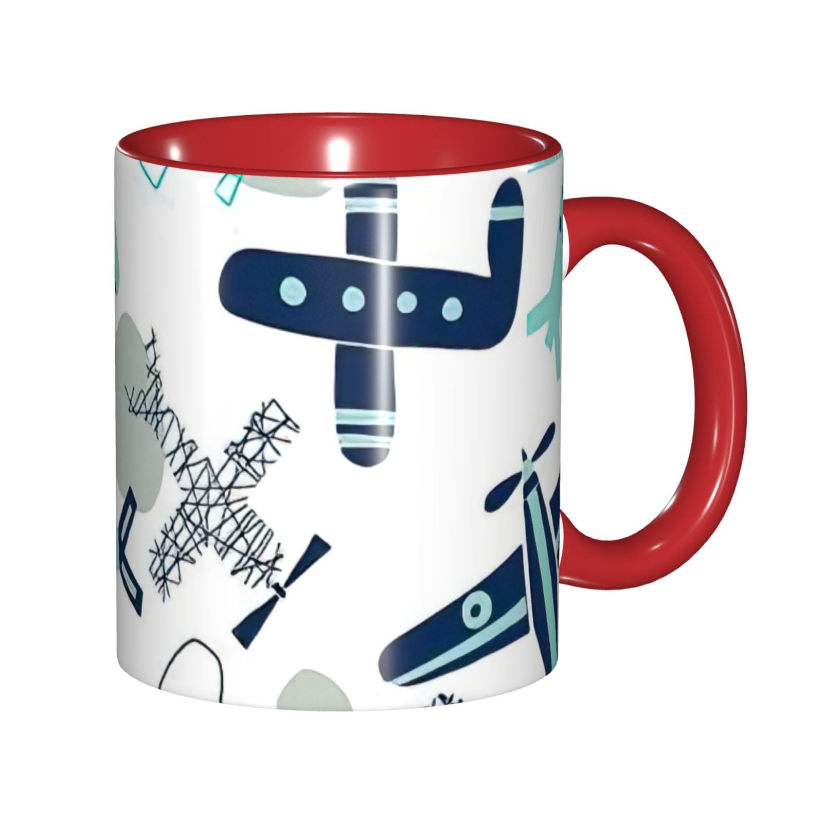Tasse café céramique motif avion, l'élégance d'un mug 325 ml haut de gamme
