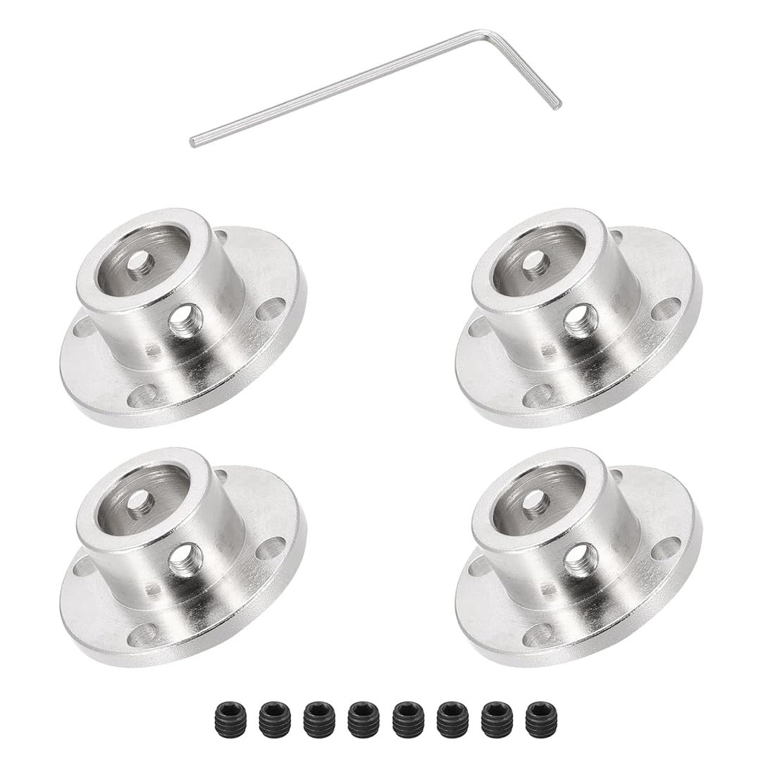 4 Flange di accoppiamento, Modello con Guida Rigida, 6 mm, raccordi per Albero/ASSE, per Fai da Te e Motori di modellini radiocomandat