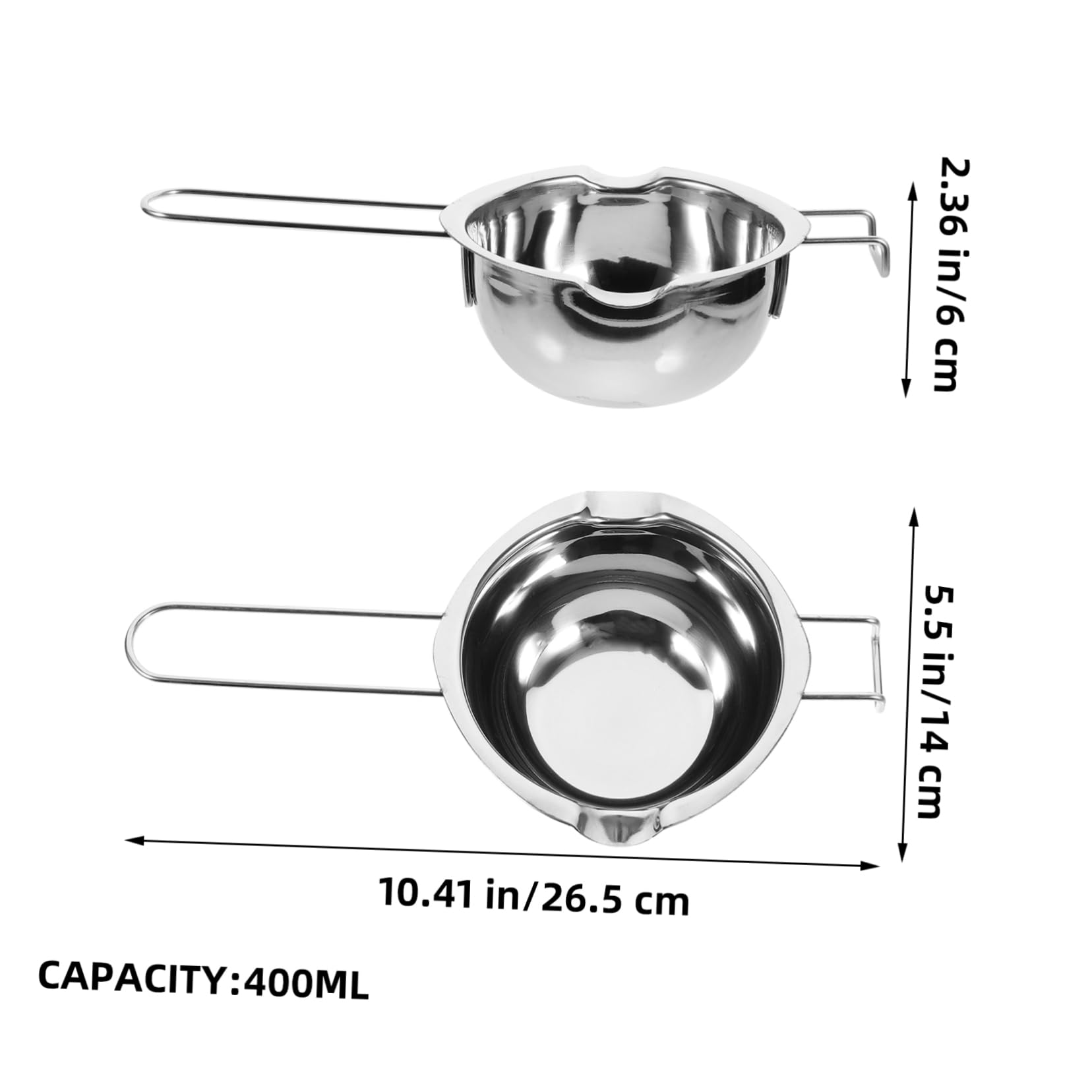 Cabilock 1set Chocolate Melting Pot Food-grade Double Boiler for Melting Butter Cheese Candy and Wax Capacity for Baking and Candle Making