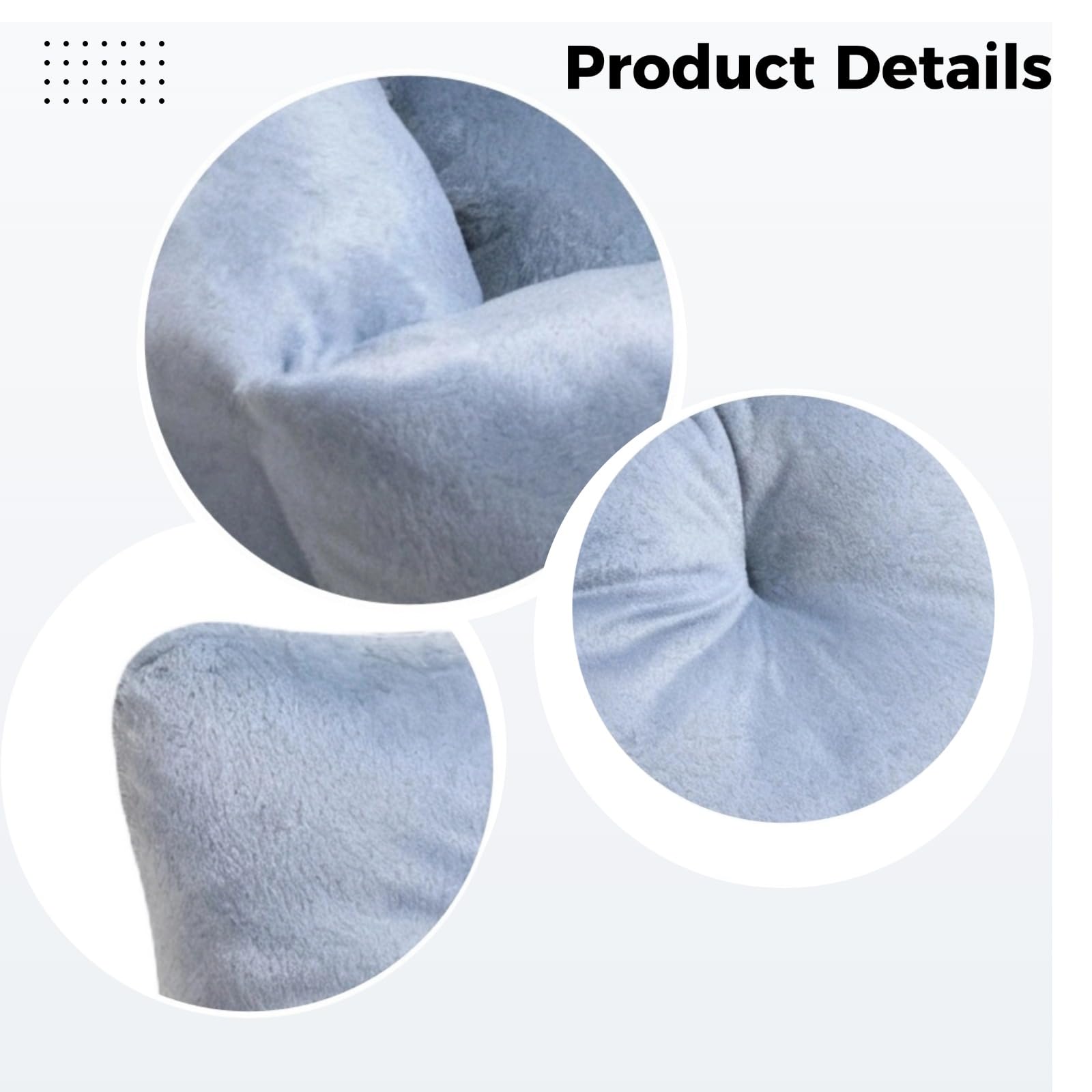Asiento de coche para perros pequeños, 15.7 x 11.8 x 11.8 pulgadas, 40 x 30 x 30 cm, asiento para mascotas con cuerda de seguridad de doble protección, cama portátil de felpa suave para viajes en