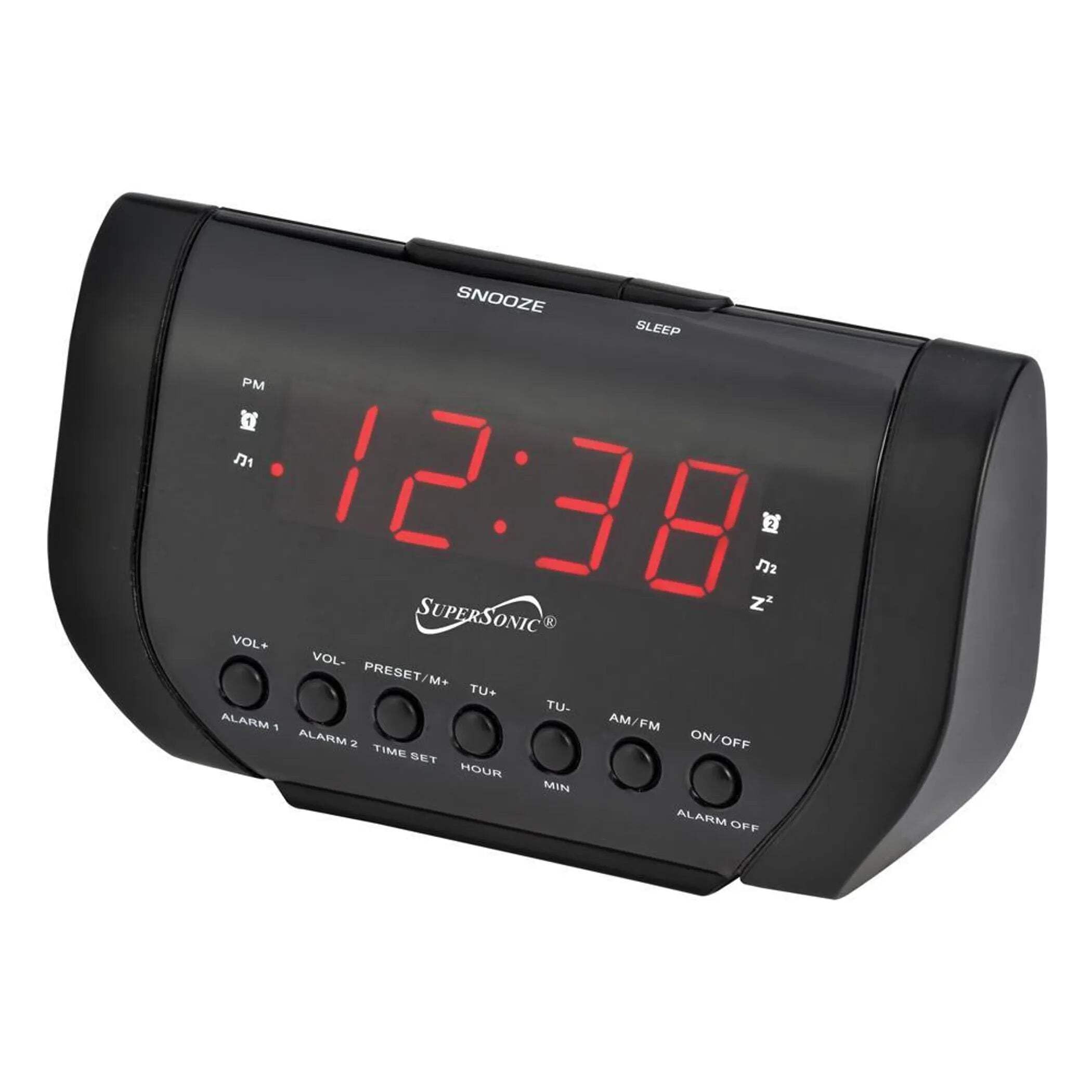 Supersonic Dual Alarm Clock Radio with USB Port-image-22