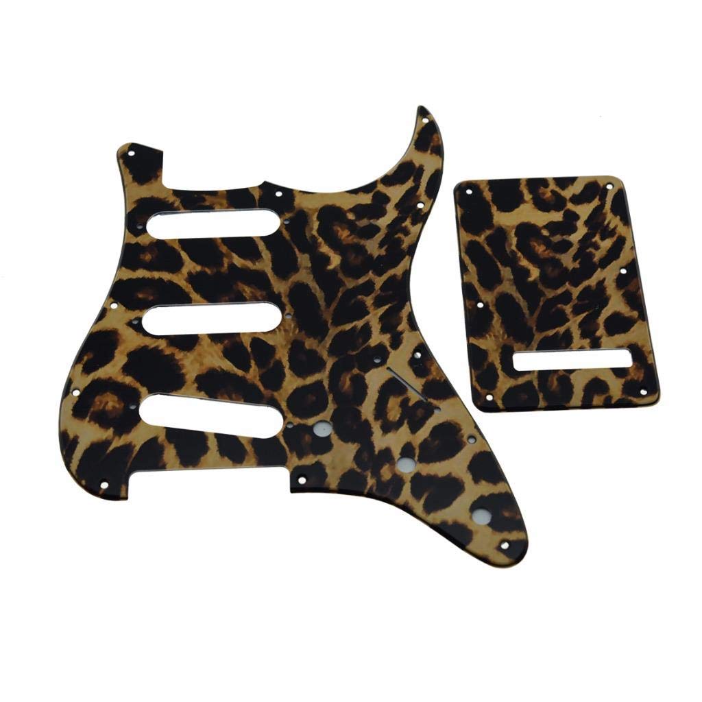 Dopro 11 Hole Strat SSS 3D Printed plastic pickguard ST Back Plate Trem Cover for USA/Mexican FD Strat Leopard Stripe