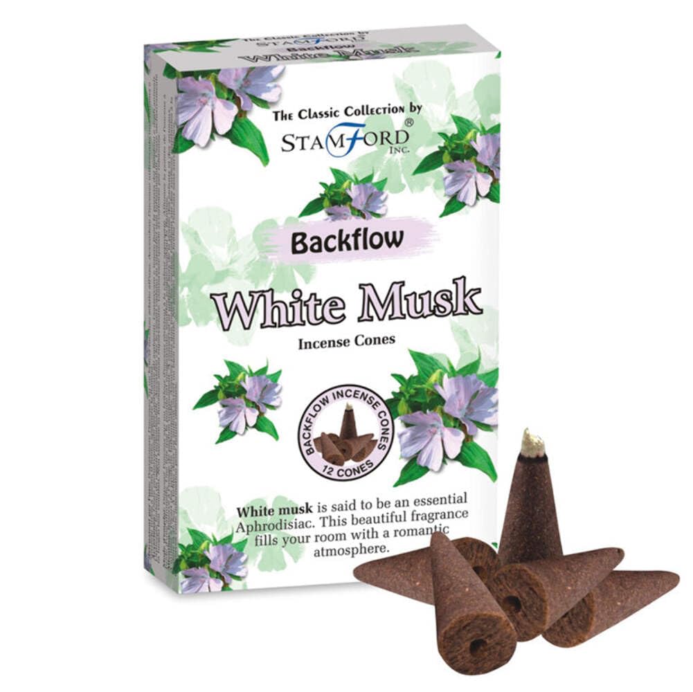 Giftz Galore White Stamford Backflow Incense Cones - Musk