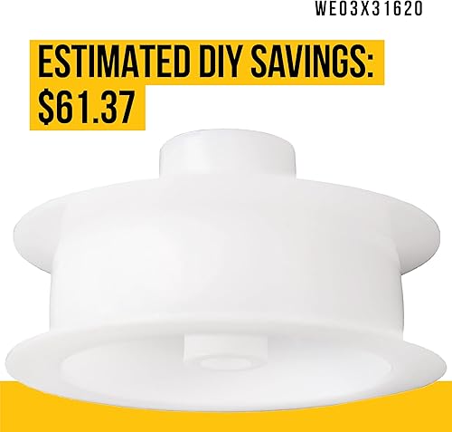 Miniatura 4 de Reemplazo de polea loca WE03X31620 mejorado, piezas compatibles para secadora Hotpoint GE - Reemplaza AP6997706 WE12X20395 - Viene en color blanco -