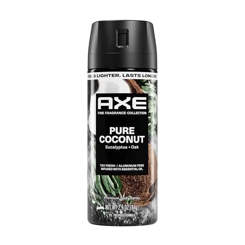 AXE Fine Fragrance Collection Body Spray Pure Coconut 72 Hour
