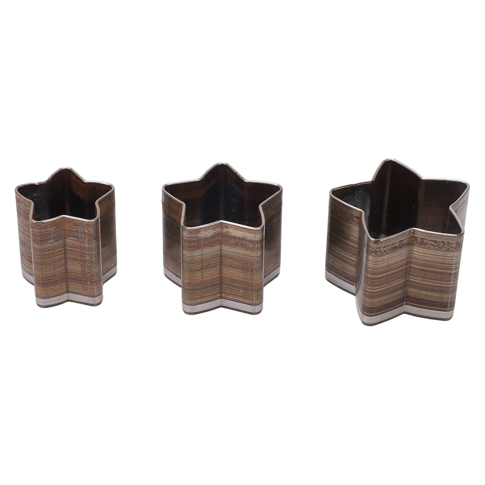 Set di Fustelle per Cuoio 3 Pezzi Set di Fustelle per Cuoio Strumento per Punzonatura Cava 5 Punte a Forma di Stella Kit di Stampi per Punzonatura per Punzonatura in Pelle per