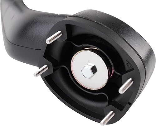 Miniatura 5 de TRQ Espejo derecho sin calor sin memoria con cubierta cromada con carcasa negra lado del pasajero Compatible con Peterbilt 579 Kenworth T680