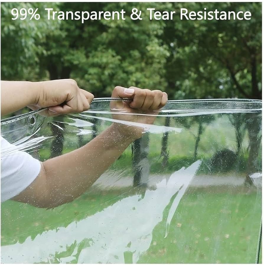 Amazon.co.jp: 透明防水シート グロメットが付いている透明な防水