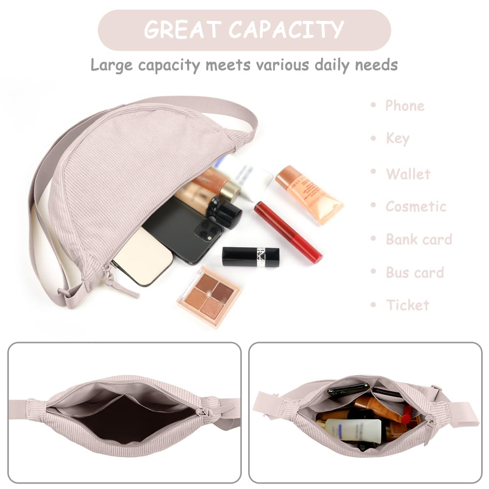 Aucuu Borsa a Tracolla in Nylon, Borsa a Tracolla a Mezzaluna da Donna, Borsa a Spalla con Tracolla Regolabile, Messenger Crossbody Bag per Shopping Viaggio