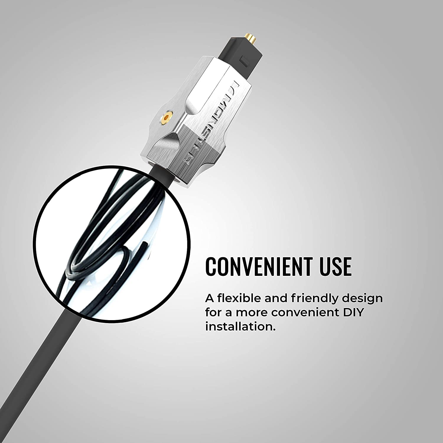 MONSTER Cable de fibra óptica M1000 3M, cable de fibra óptica, sonido envolvente, cable de audio digital, transmisión de señal óptima, cable para cine en casa, amplificador, consolas de juegos,