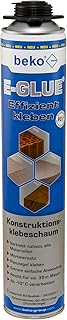 beko E-GLUE Mousse adhésive de construction 810 ml 280 761 9-1K Mousse adhésive en polyuréthane pour brique, béton, bois, béton cellulaire, escaliers et rebords de fenêtre