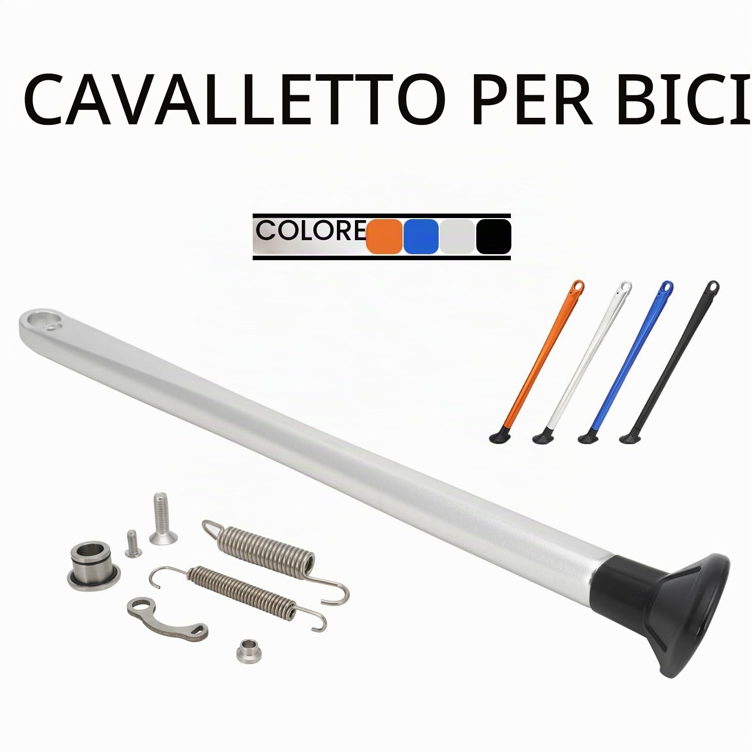 Cavalletto Laterale Moto in Alluminio CNC per XCF EXC XC Enduro Argento