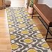 Rugshop Moroccan Trellis Contemporary Indoor Area Rug Runner, 2' x 7'2", Gray/Yellow